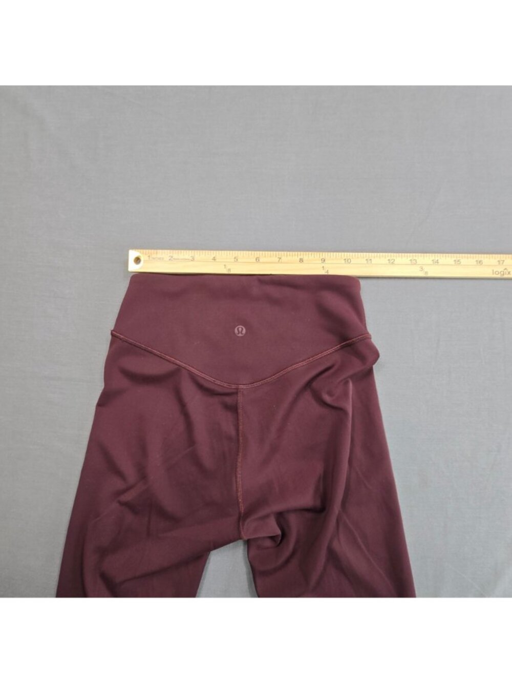 Lululemon Leggings Size 4 Burgundy Full-Length Yoga Pants - Picture 6 of 6